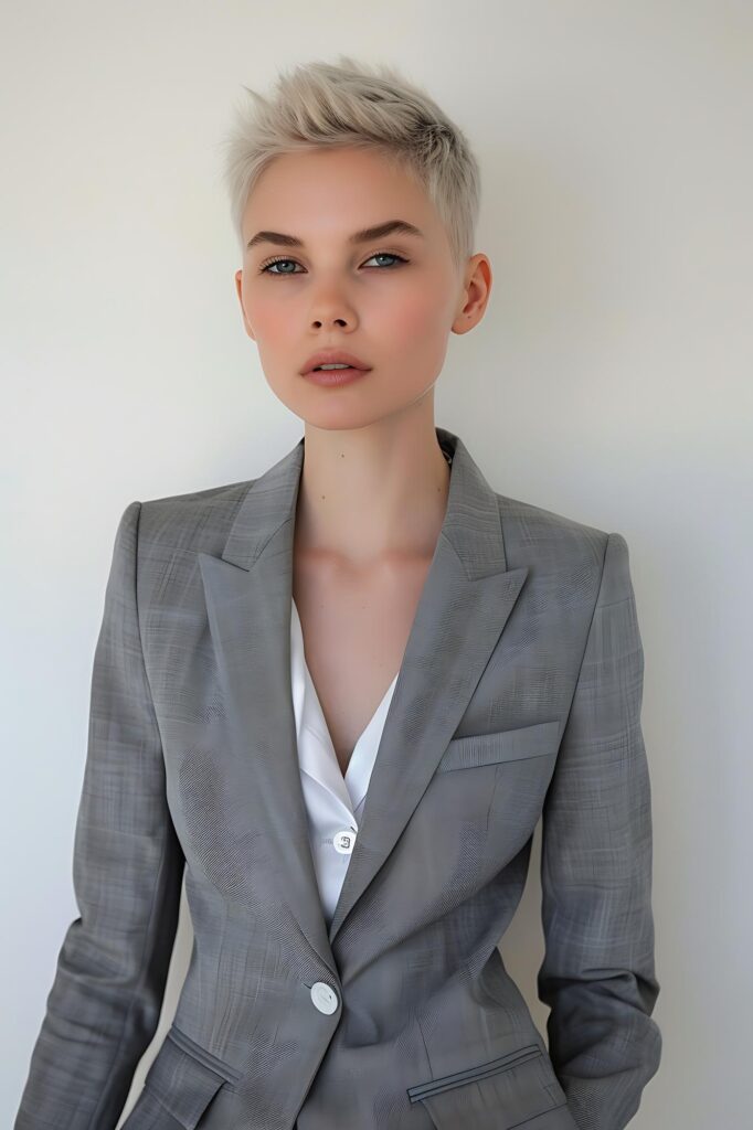 blonde blazer outfit