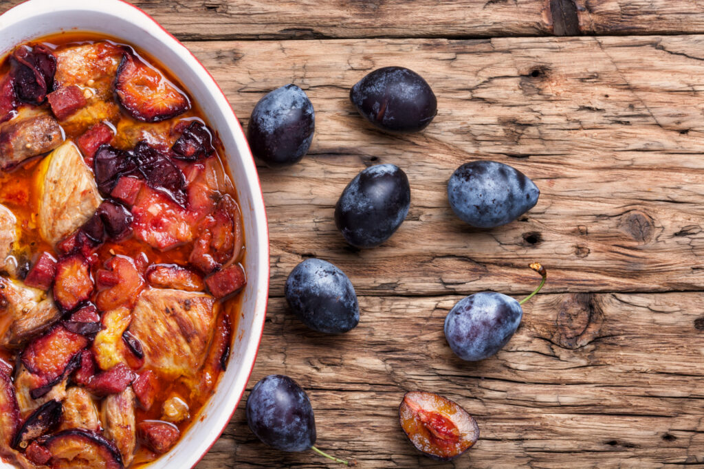 cooked plum tomatoes