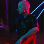 futuristic social media interface