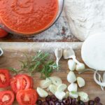 homemade tomato sauce simmering