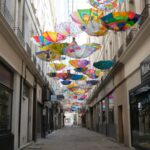 The Umbrellas of Cherbourg colorful scene